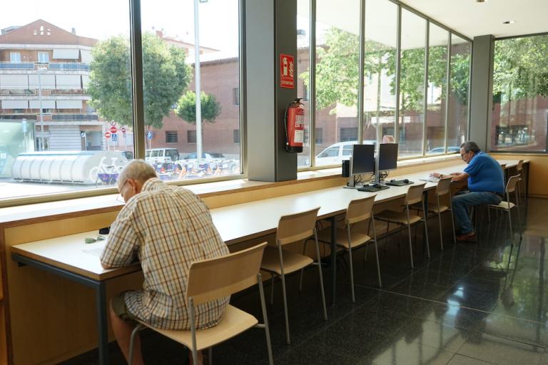 Refugi climàtic biblioteca Merce Rodoreda