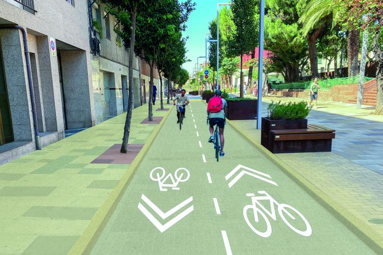Imatge virtual del projecte del nou carril bici.