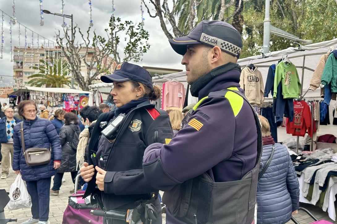 Reforç de seguretat a les zones comercials durant les compres nadalenques